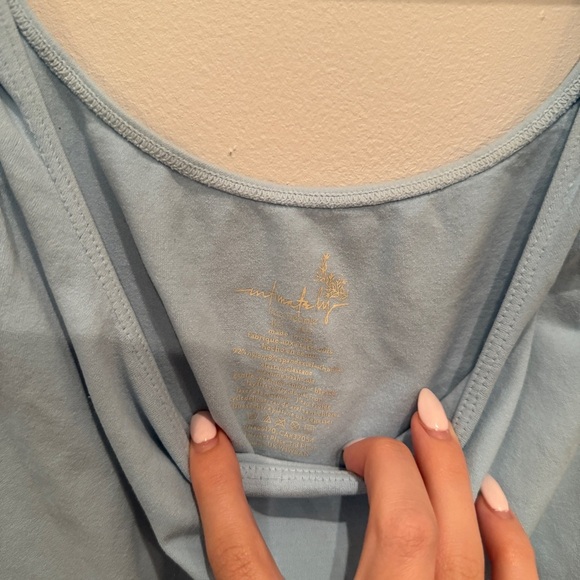 Free People Intimately Light Blue Cropped Tank Top - Picture 3 of 3